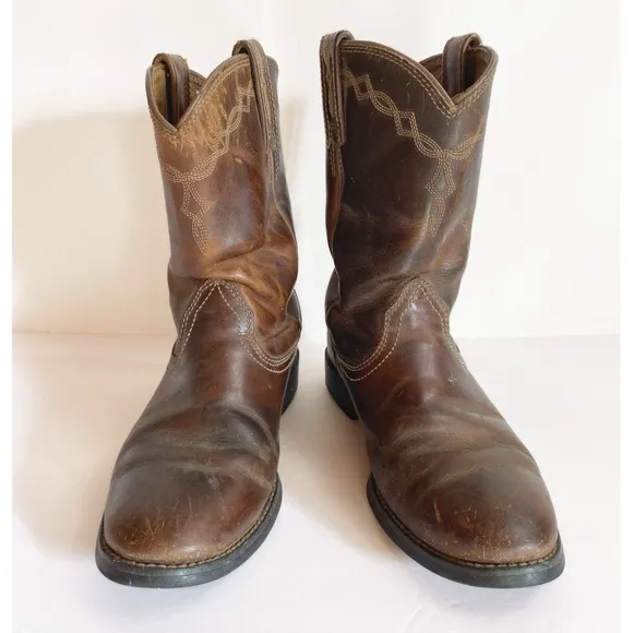 ARIAT Heritage Roper Boots Brown Cowboy Boots Mens size 6B