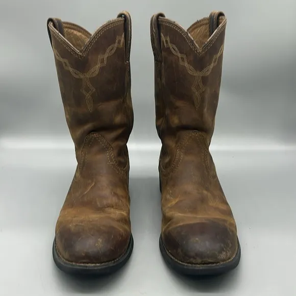 Ariat Heritage Roper Women's Mid-Calf Distressed Leather Western Boots 7.5B