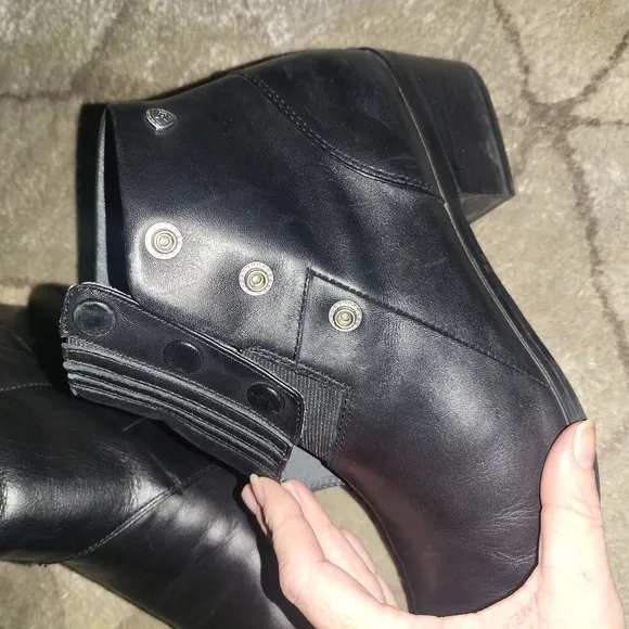 Ariat Leather Snap Ankle Boots Spats Equestrian