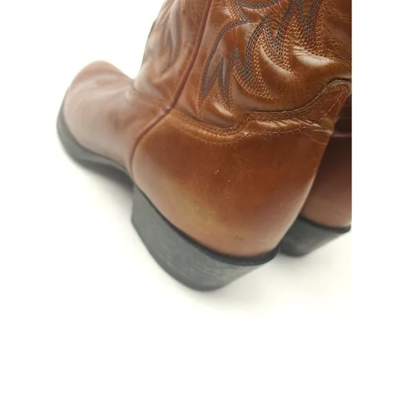 ARIAT Mens Leather Western Cowboy Boots Brown Patterned Style #34740 Size 8.5 D