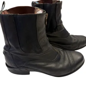 Ariat Men’s Paddock Boots Leather Size 12D Black Zip Front