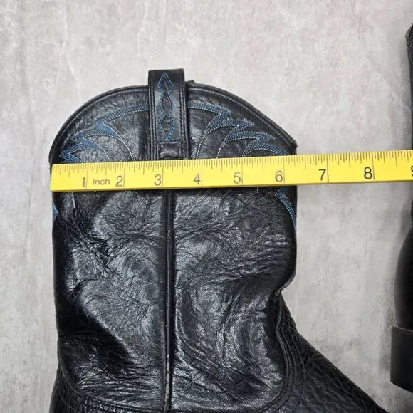 Ariat Mid Calf Western Boots Mens Size 10.5 Black Leather Pull On Cowboy Boot