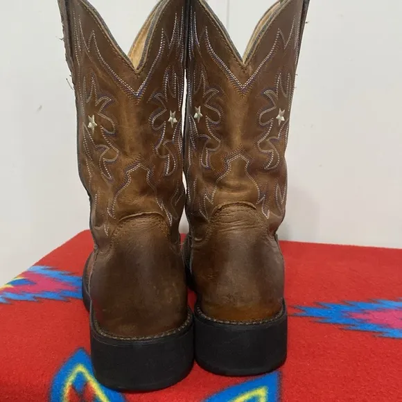 Ariat Pro Baby Brown Leather Boots Size 6.5