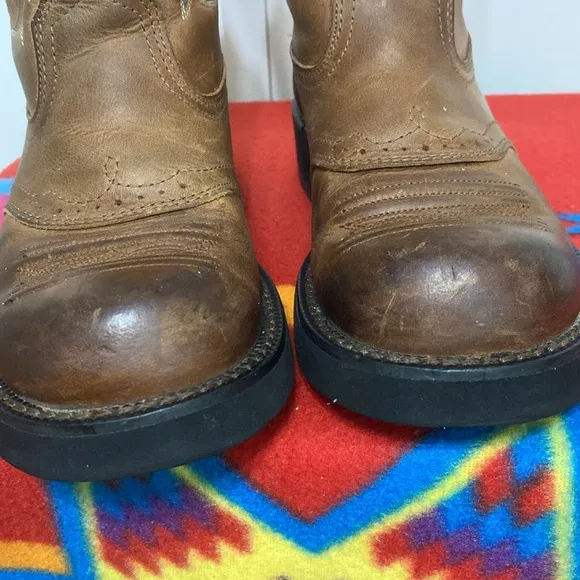 Ariat Pro Baby Brown Leather Boots Size 6.5
