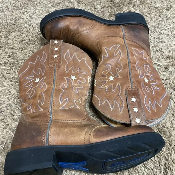 Ariat Pro Baby Brown Leather Boots Size 6.5
