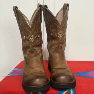 Ariat Pro Baby Brown Leather Boots Size 6.5