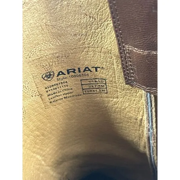 Ariat Sedona Men Cowboy Western Boots Size 8.5D Brown Leather 10006306