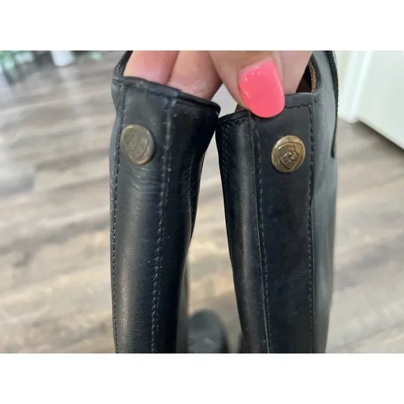 Ariat Tall Riding Boots 53005 Size 7 Field Black Full Calf No Zip