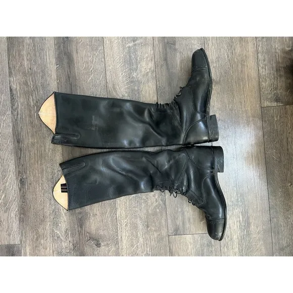 Ariat Tall Riding Boots 53005 Size 7 Field Black Full Calf No Zip