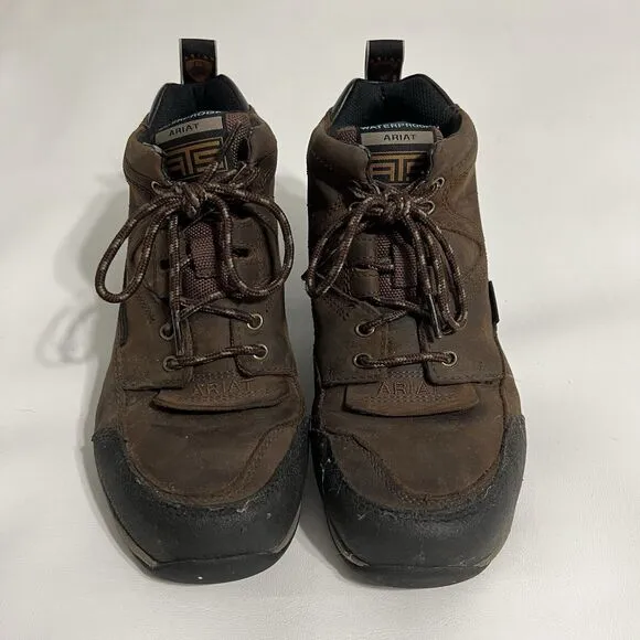 ARIAT Terrain Waterproof Hiking Work Boots Brown Leather Women's US 7B