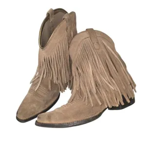 Ariat Western Bootie Boot Youth 5.5 Suade Fringe Cowgirl Equestrian Festival