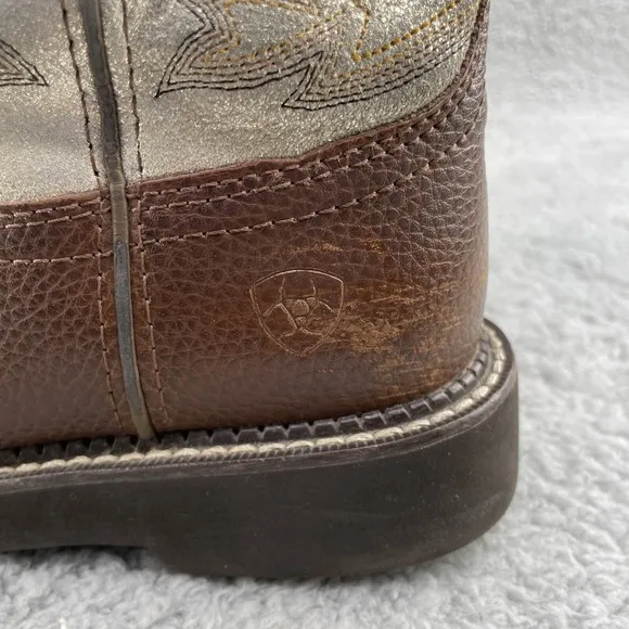 Ariat Western Boots Girls 6.5 B Brown Leather Cowgirl Rodeo Outdoor Equestrian