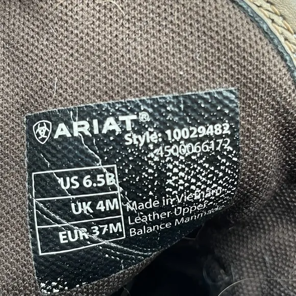 Ariat Western Boots Girls 6.5 B Brown Leather Cowgirl Rodeo Outdoor Equestrian