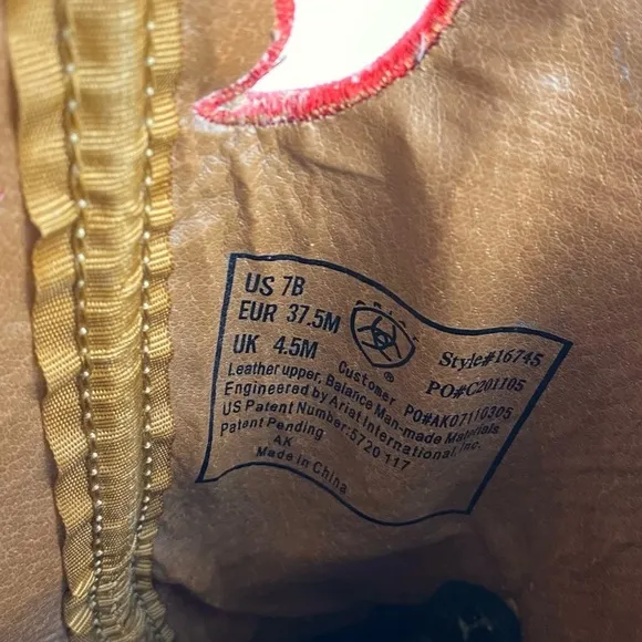 ARIAT Western leather Cowboy Boots Womens size 7