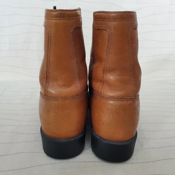 Ariat Womens Packer Rodeo Tan Leather Lace-Up Western Riding Boots Size 7 B