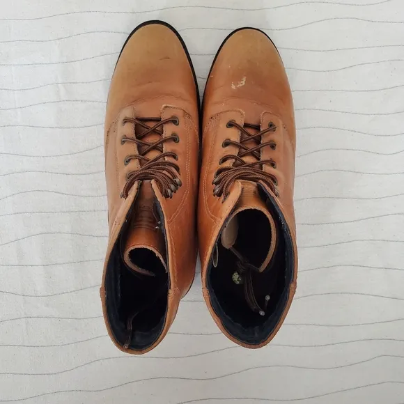 Ariat Womens Packer Rodeo Tan Leather Lace-Up Western Riding Boots Size 7 B