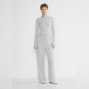 Aritzia Matching Set Destination Longsleeve Recharge Pant Heather Light Grey