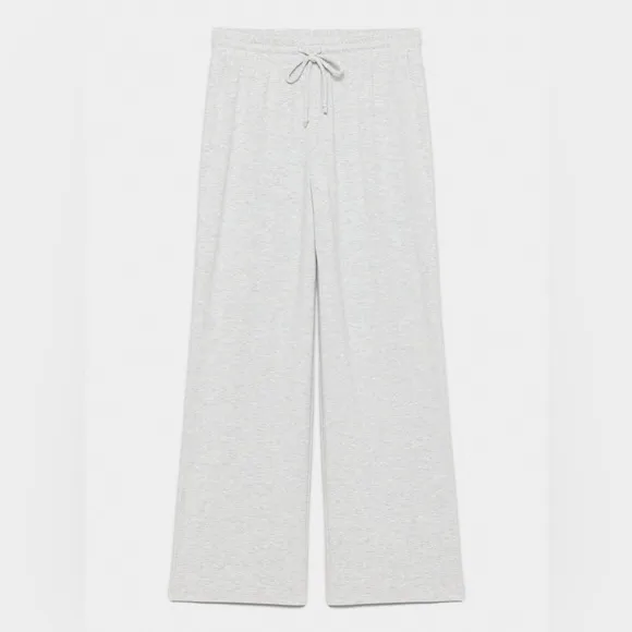 Aritzia Matching Set Destination Longsleeve Recharge Pant Heather Light Grey
