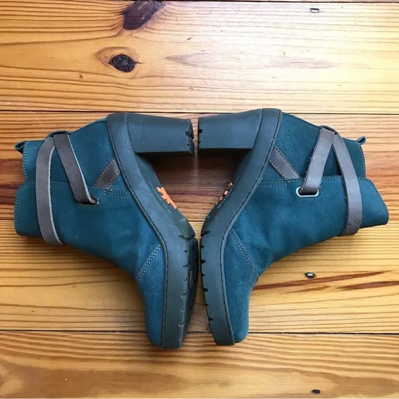 Art Teal Tan Strap Spanish Leather Boots, EUC, 38