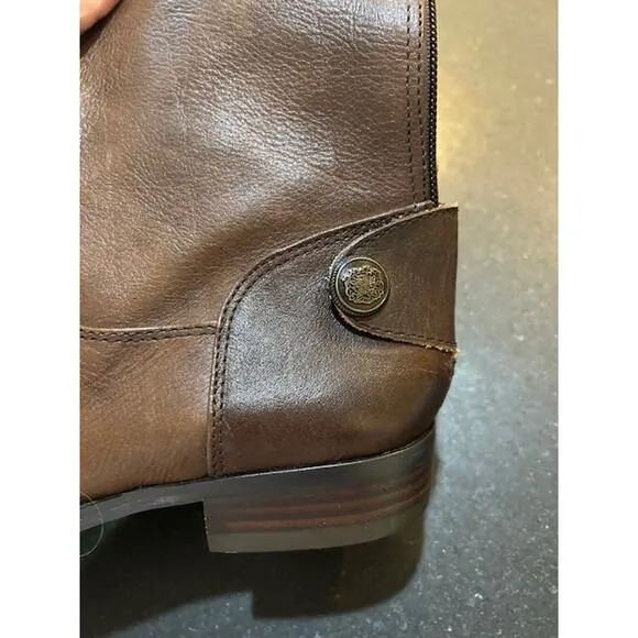 ARTURO CHIANG Brown Tall Leather Riding Boots Back Zip Women's Size 7