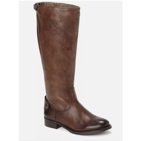 ARTURO CHIANG Brown Tall Leather Riding Boots Back Zip Women's Size 7