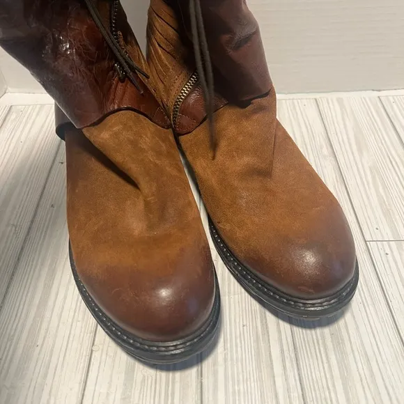 A.S.98 Boots Womens Leather Brown Zip Size 41 Airstep US 9.5/10 Shoes