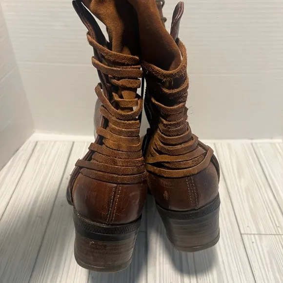 A.S.98 Boots Womens Leather Brown Zip Size 41 Airstep US 9.5/10 Shoes
