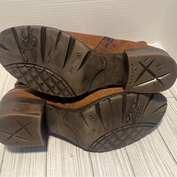 A.S.98 Boots Womens Leather Brown Zip Size 41 Airstep US 9.5/10 Shoes