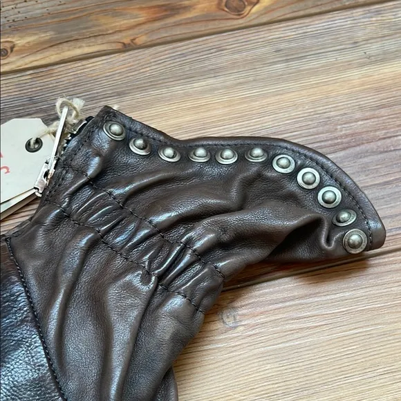 A.S.98 Dark Brown Ankle Boots with Silver Accents
