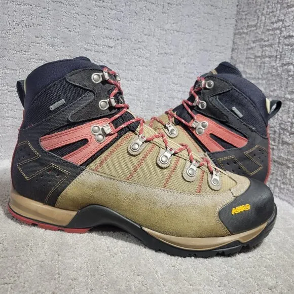 Asolo Fugitive Gore-Tex Size US 13 Tan Black Ankle Calf Waterproof Hiking Boots
