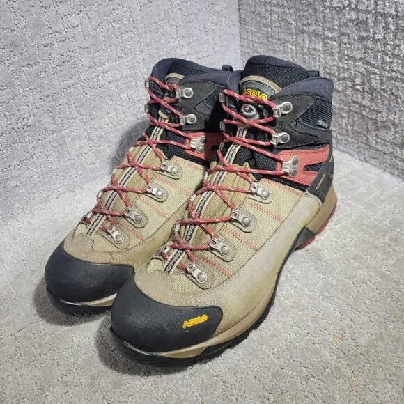 Asolo Fugitive Gore-Tex Size US 13 Tan Black Ankle Calf Waterproof Hiking Boots