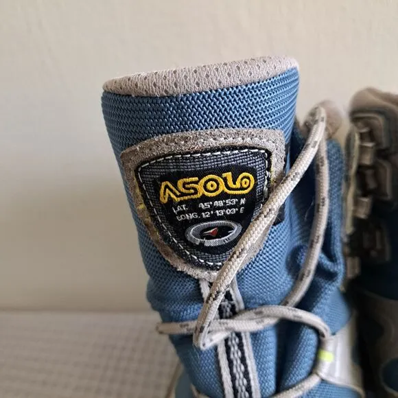 Asolo Gore-Tex Hiking Boots Womens 7.5 Grey Blue Gray Outdoor Sharp GTX Neutron