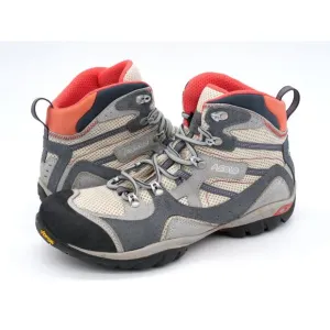 Asolo Hiking Boots Womens 8.5 Gray Leather Mesh Lace Up Outdoor