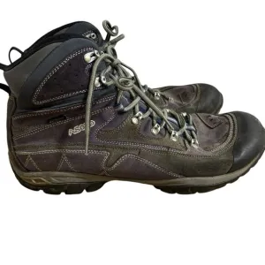 Asolo Zion Hiking Boots Mens US Sz 14 Gray Suede Waterproof Ankle Boots READ