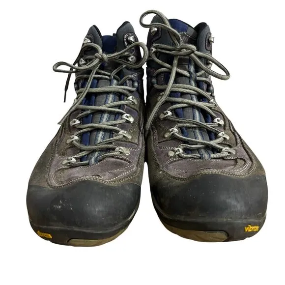 Asolo Zion Hiking Boots Mens US Sz 14 Gray Suede Waterproof Ankle Boots READ