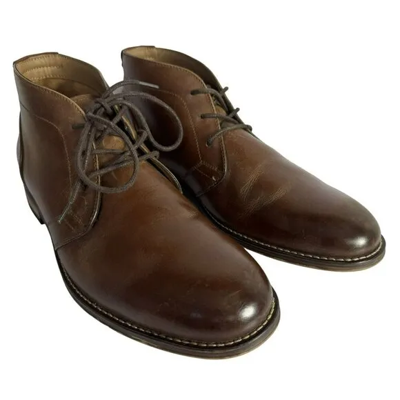 Aston Gray Collection Mens Leather Ranni Chukka Boots Sz 10 Classic Styling