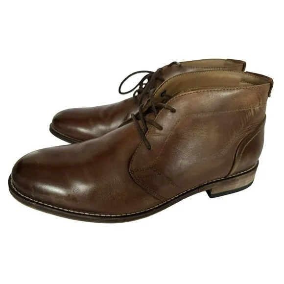 Aston Gray Collection Mens Leather Ranni Chukka Boots Sz 10 Classic Styling