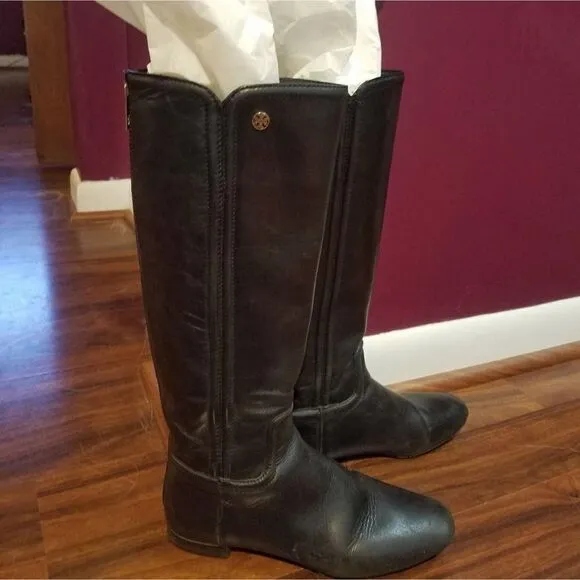 Authentic Tory Burch Irene Equestrian Black Boots