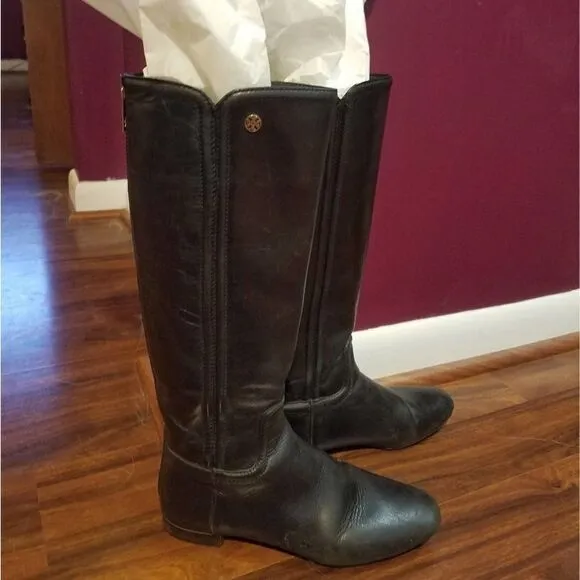 Authentic Tory Burch Irene Equestrian Black Boots