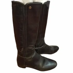 Authentic Tory Burch Irene Equestrian Black Boots