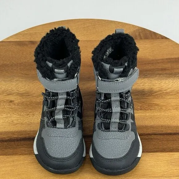Baby Merrell Crush 3.0 Waterproof Gray‎ Black Insulated Snow Winter Boots Size 4