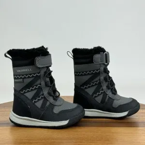 Baby Merrell Crush 3.0 Waterproof Gray‎ Black Insulated Snow Winter Boots Size 4