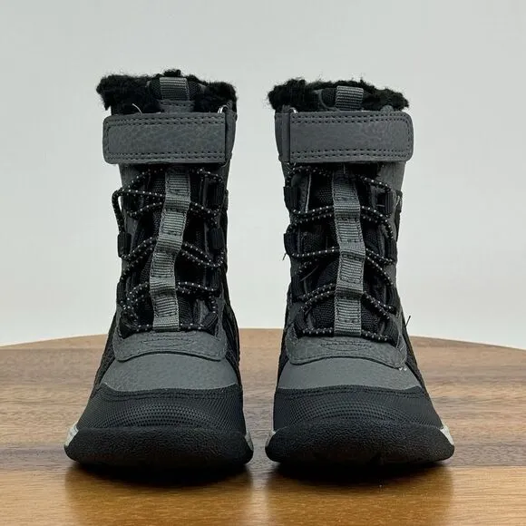 Baby Merrell Crush 3.0 Waterproof Gray‎ Black Insulated Snow Winter Boots Size 4