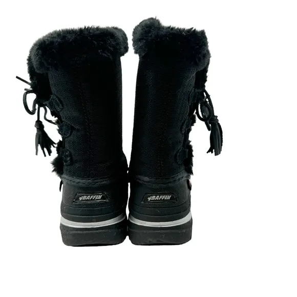 Baffin 40 Degrees Candy Snow Boots Black Girls Size 6