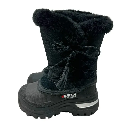 Baffin 40 Degrees Candy Snow Boots Black Girls Size 6