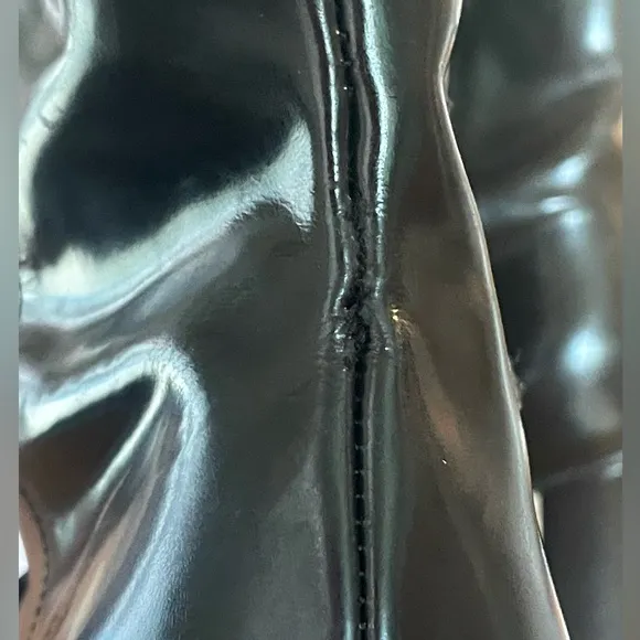 Balenciaga leather knee boots, two toned navy&amp;black, Sz 38, *Clearance*