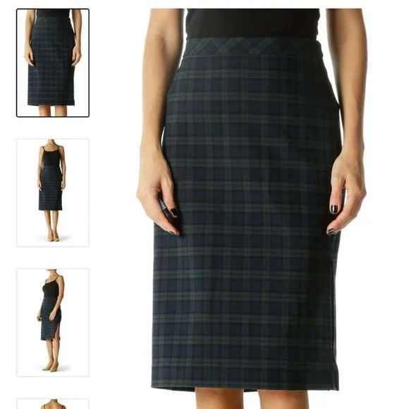 Banana Republic Plaid Pencil Skirt