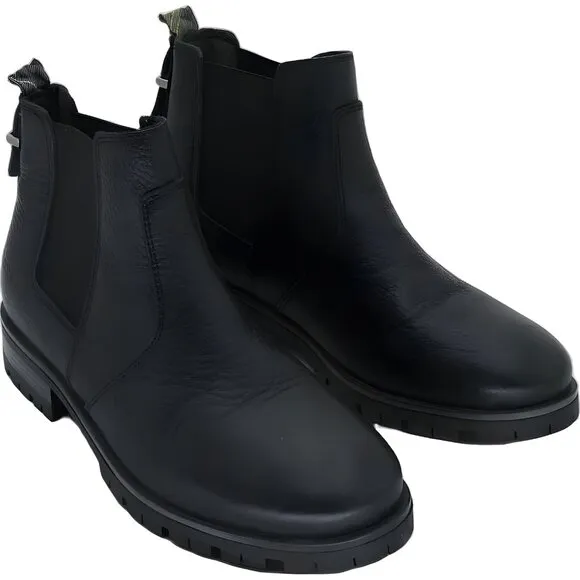 Barbour Nina Leather Chelsea Boots Black Women's - Size 6
