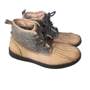 Barbour Women Size 8 Tan Nubuck Leather Duck Waterproof Lace Up Boots