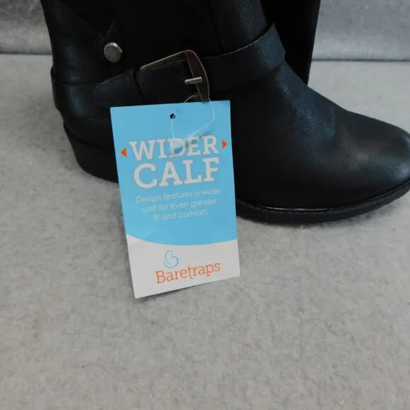 BareTraps Black Yanessa Women Tall Slouch Riding Boots Womens Size 6 Wider Calf